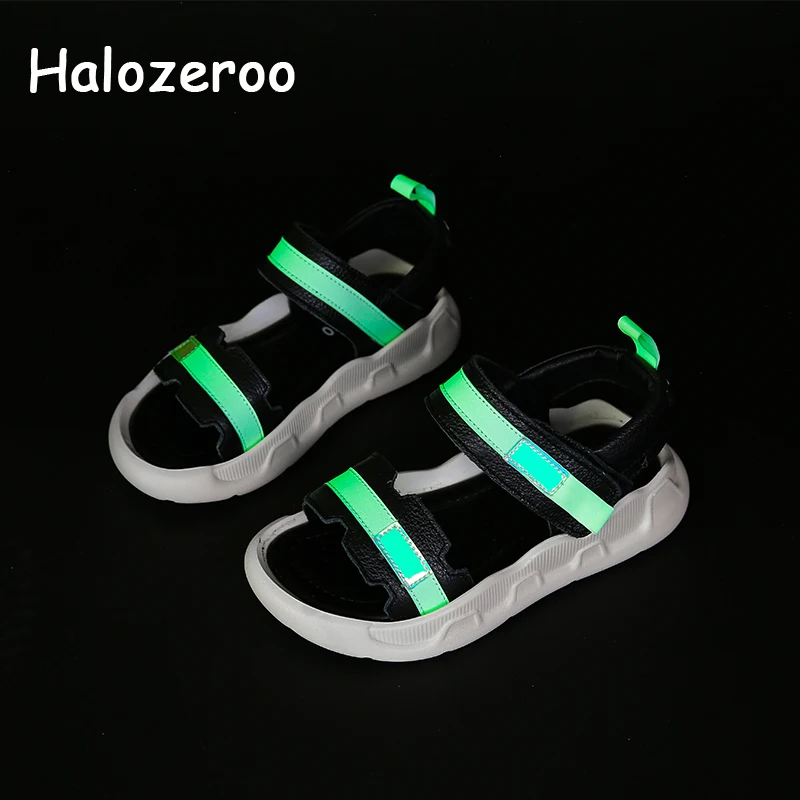 

Summer 2019 New Kids Beach Sandals Baby Girls Casual Sandals Children Genuine Leather Shoes Boys Brand Sport Sandals Soft Sandal