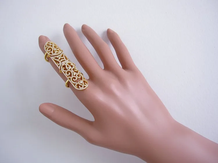 Роскошное микро кольцо на фаланг пальца, кольцо в стиле панк, свободный размер, Свадебные/вечерние ювелирные изделия для женщин, R0896