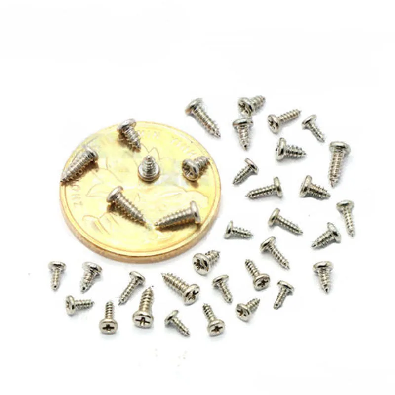 M1.2 M1.4 M1.7 Phillips Round Head Self Tapping Screw Nickel Plating