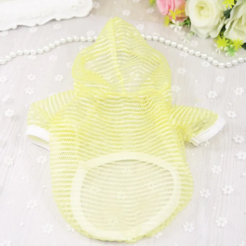 2018 Dog Clothes Hot Summer Sun Protection Breathable Mesh Hoodies