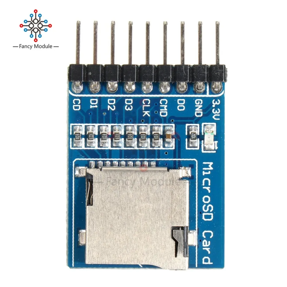 9 Pin Micro SD Card Reader читать и писать модуль хранения платы памяти для Arduino