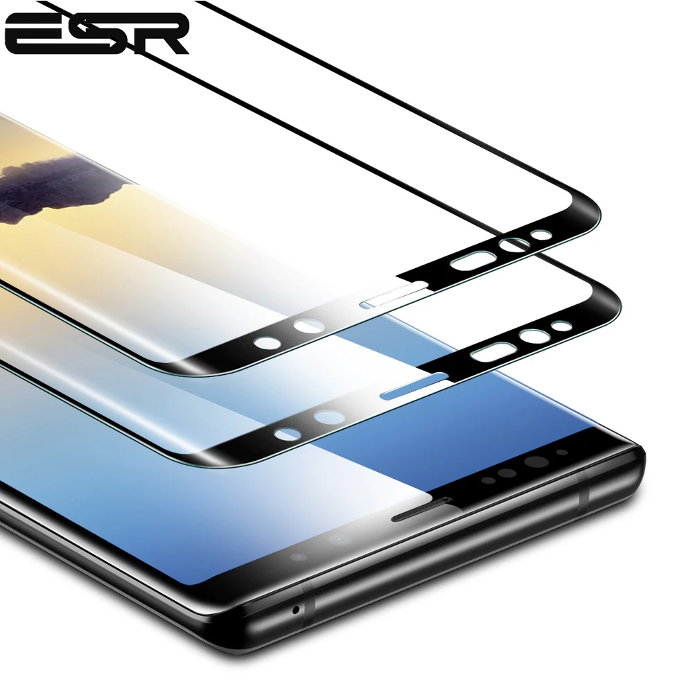 

ESR 2pcs/lot 9H Tempered Glass Screen Protector for Samsung Galaxy Note 9 3D Curved Full Cover Friendly Glass Protective Film