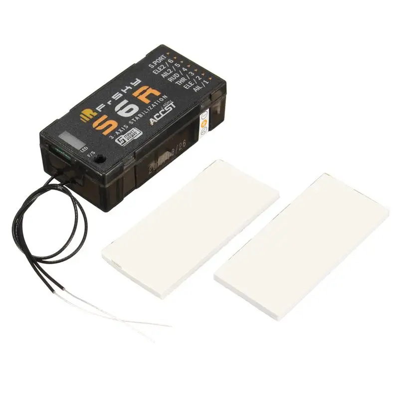 

FrSky S6R 6ch Receiver w/ 3-Axis Stabilization Smart Port Telemetry for Fix Wing Multicopter receiver
