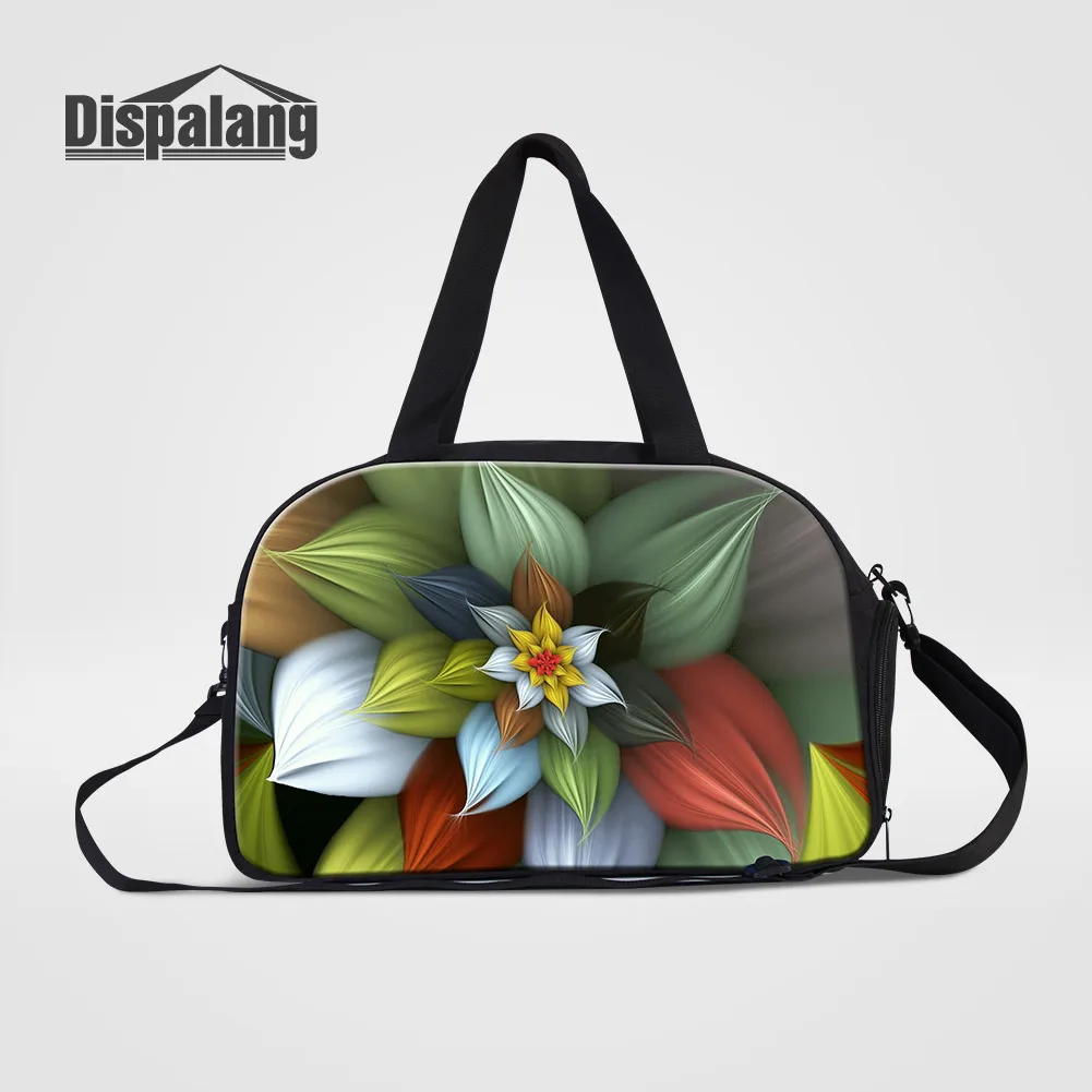 

Dispalang Women's Outdoors Travel Bags Cute Icecream Flower Printed Weekender Duffle Bag Female Hand Luggage Duffel Trip Handbag