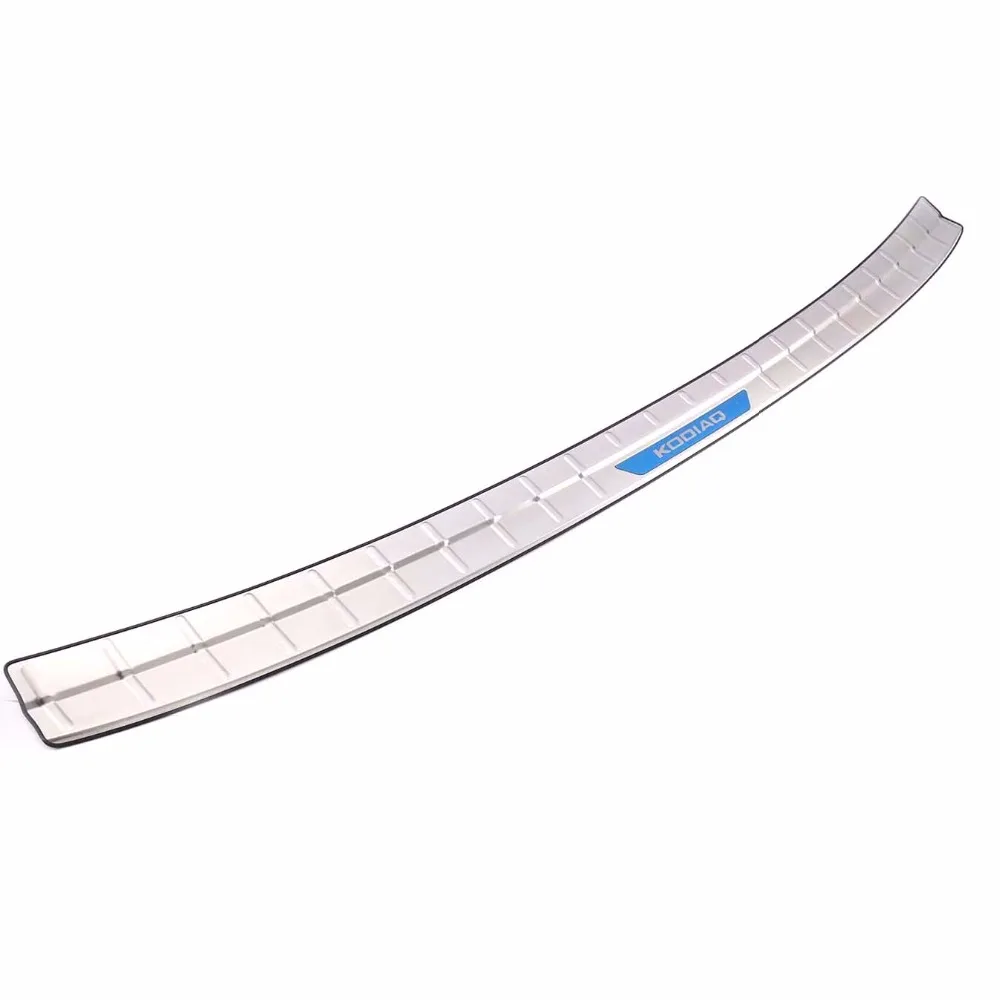 

For Skoda Kodiaq 2017 2018 Stainless Exterior Rear Bumper Protector Sill Trim Tail Trunk Guard Pedal Car Styling Accessories