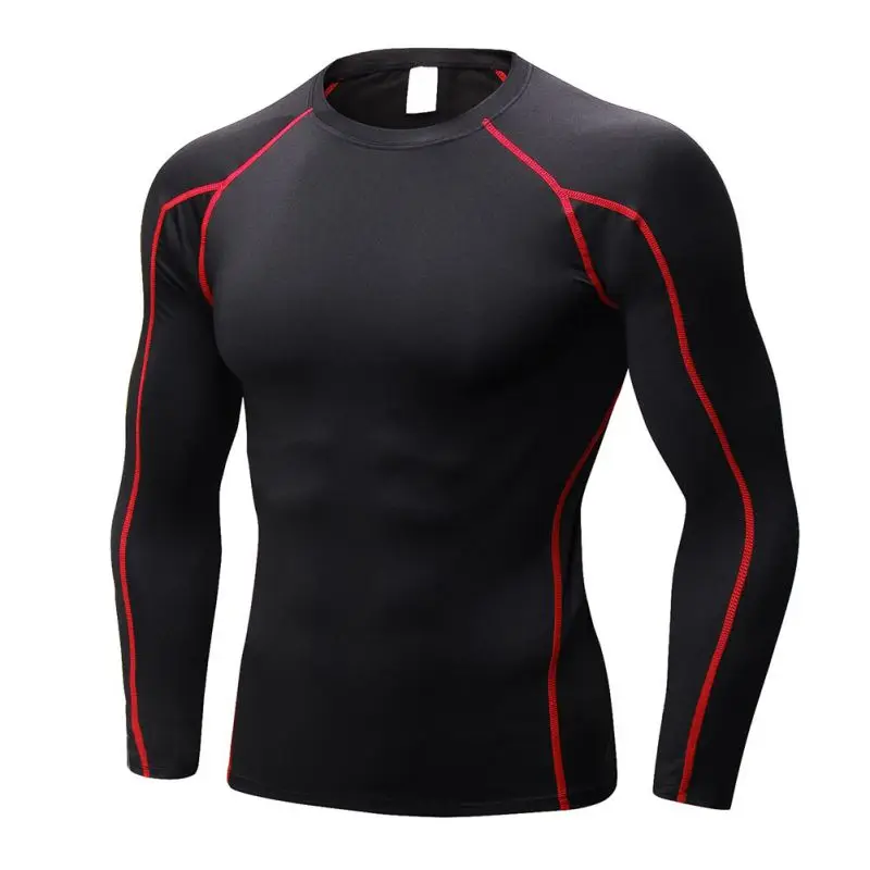 

Men's Quick Dry Breathable T-Shirt 2018 New Fitness Hip Hop CompressionT-Shirts Men Sport Long Sleeve Gym Fitness T Shirt