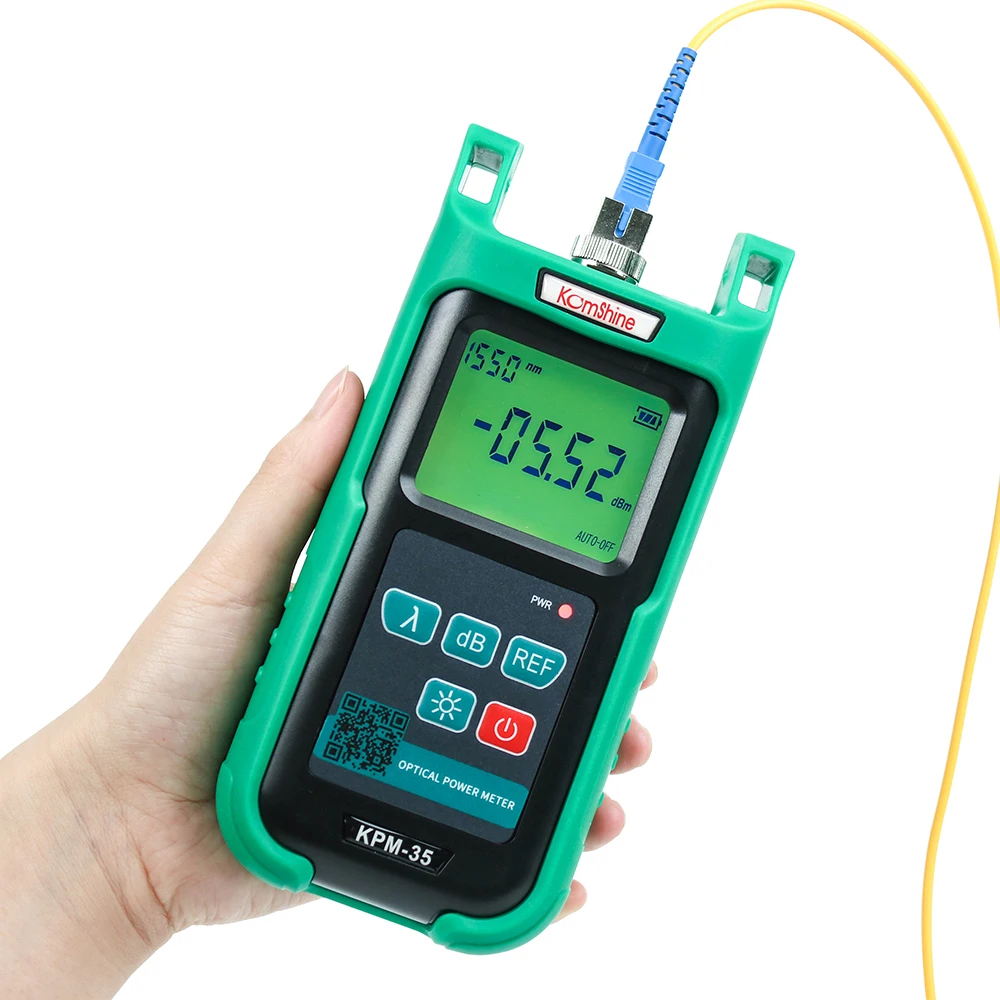 

optic fiber power meter KomShine KPM-35 FTTH fiber cable tester w/ Silicone case. Resolution (dB):0.01