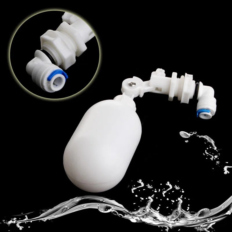 

Aquarium Plastic Float Ball Valve Shut Off Automatic Feed Fill Fish Tank Water Quick Connect