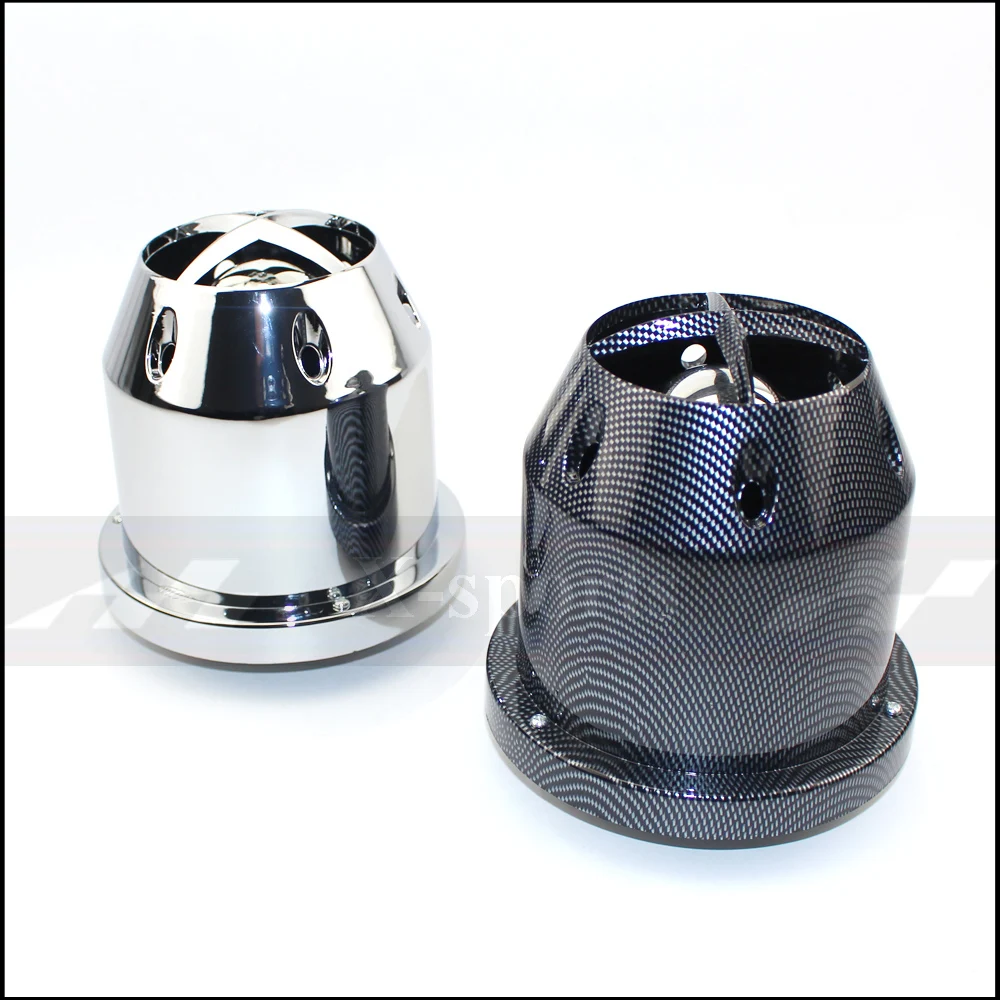 Filtros de automóviles de alto flujo filtro de aire entrada de aire Universal 76mm 3 pulgadas de entrada de aire cono de malla de alta potencia electroplate gris