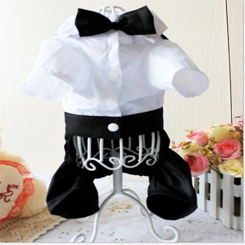 

S-XXL 2018 Western Style For Pet Dog Clothes Festival Wedding Suit & Bow Tie Puppy Dog Coats Jackets
