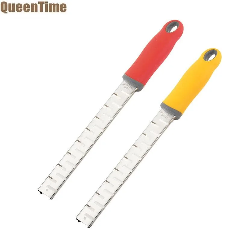 QueenTime лимонный Zester цитрусовый цвет лезвие из нержавеющей стали в полоску чеснок и