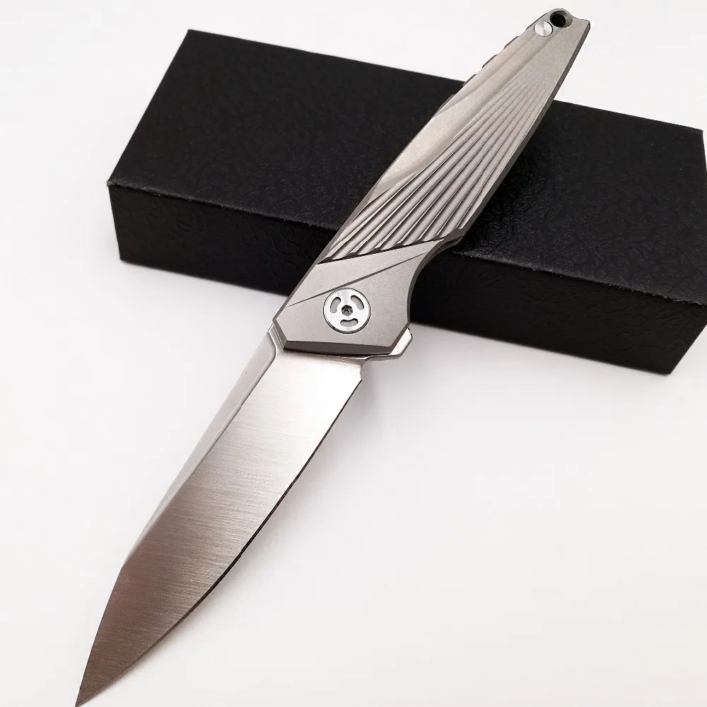 

JSSQ Tactical Folding Knife M390 Blade Titanium Handle Outdoor Survival Diving Pocket Knives Camping Hunting Utility EDC Tool