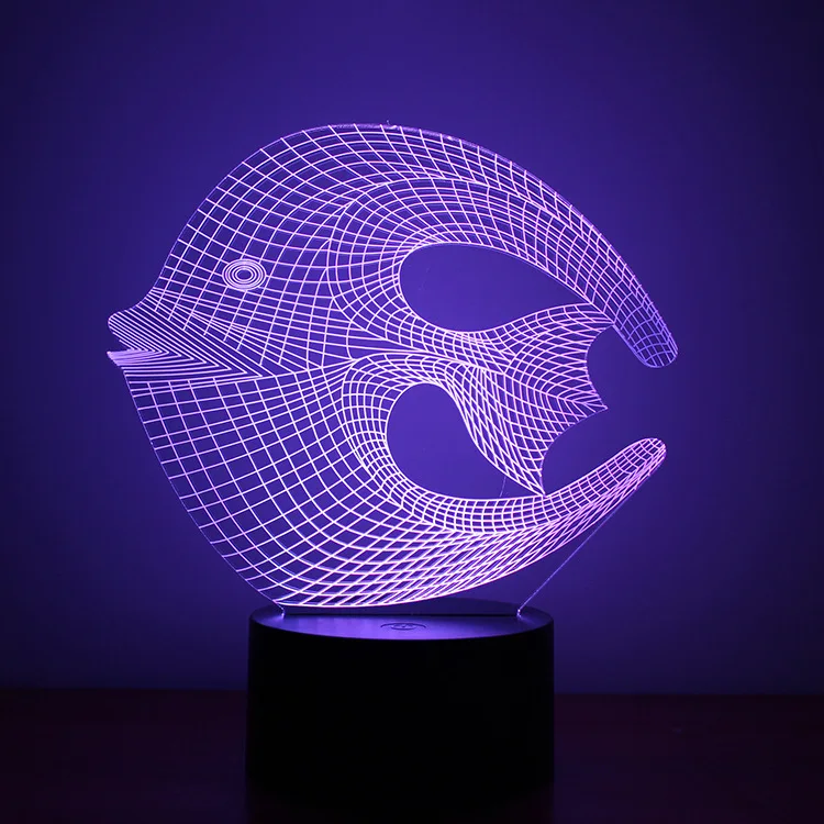 Новый Коралловая 3D ночник источник питания 1 5 WUSB seven color LED лампы поставка от