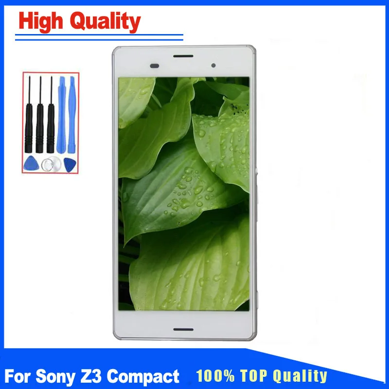 

4.6" Replacement Part For Sony Xperia Z3 Compact D5803 D5833 LCD Display Z3 Mini Touch Screen Digitizer With Frame Full Assembly