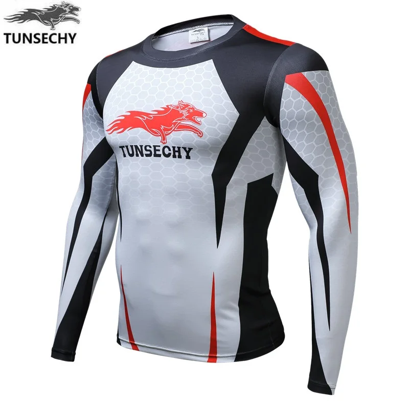 

NEW TUNSECHY original design brand men riding jacket long sleeve T-shirt men's fashion boutique T-shirt size xs-4xl