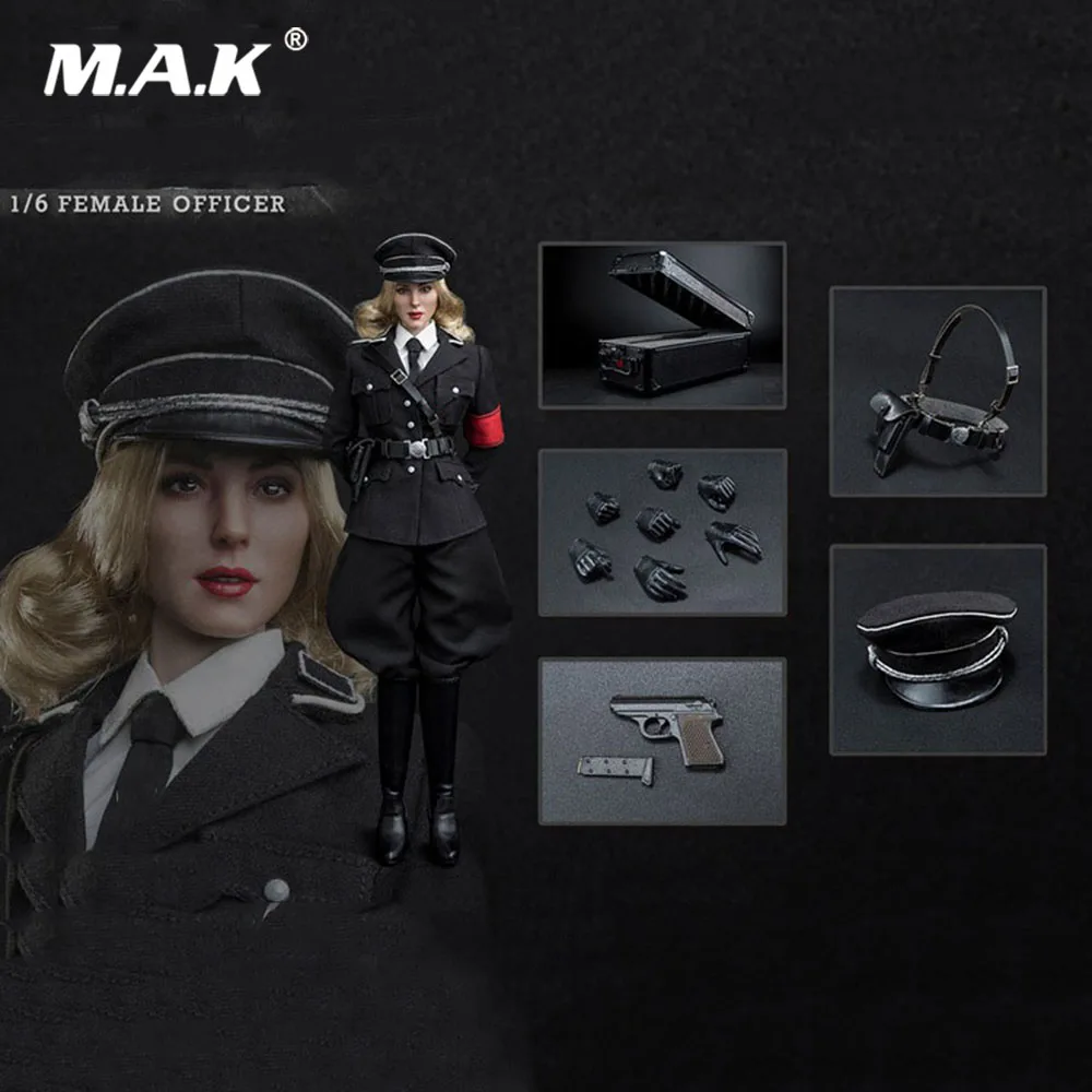 

Collectible VCF-2036 1/6 Scale WWII Female Officer Commander Full Set Action Figure Model Head Body Clothes Weapon for Fans Gift