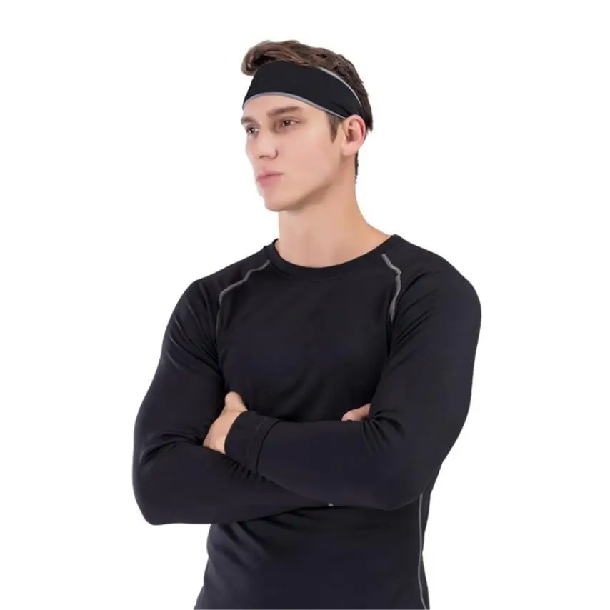 Для мужчин Sweatband абсорбент Велоспорт Йога Спортивная майка на каждый день повязка на голову впитывает пот и полос, спортивные, для безопасности, 0815