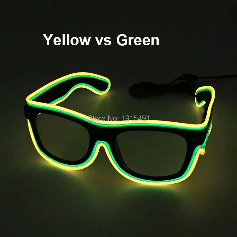 Новый Дизайн день Пасхи Декор Blink EL провода Солнцезащитные очки для женщин Праздничное освещение неоновый Светодиодные ленты двойной Цвет
