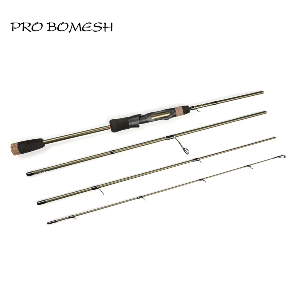 

Pro Bomesh 2.1m 2.4m 4 Sections Spinning Travel Fishing Rod ML M 99% Carbon Fishing Rod With Microwave Guide