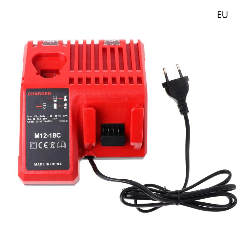 For Milwaukee 10.8V 12V 18V M12 M18 48 - 11 - 24xx Series Lithium-ion Battery N12 M12-18C Li-ion Battery Charger Red For Milwaukee 10.8V 12V 18V M12 M18 48 - 11 - 24xx Series Lithium-ion Battery N12 M12-18C Li-ion Battery Charger Red