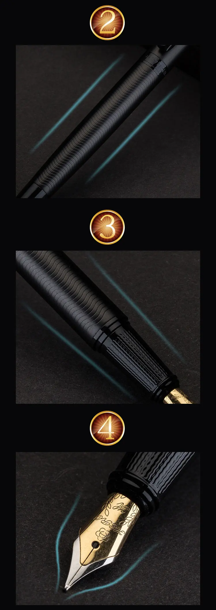 Полностью Металлическая матовая черная перьевая ручка Iraurita 0,5 мм чернильные ручки бизнес-офис caneta tinteiro канцелярские принадлежности подарок 1037