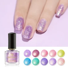 Born pretty, голографическая лак для ногтей Блестящий голографический лазер блестки Быстросохнущий маникюрный лак для ногтей 6 мл дизайн ногтей