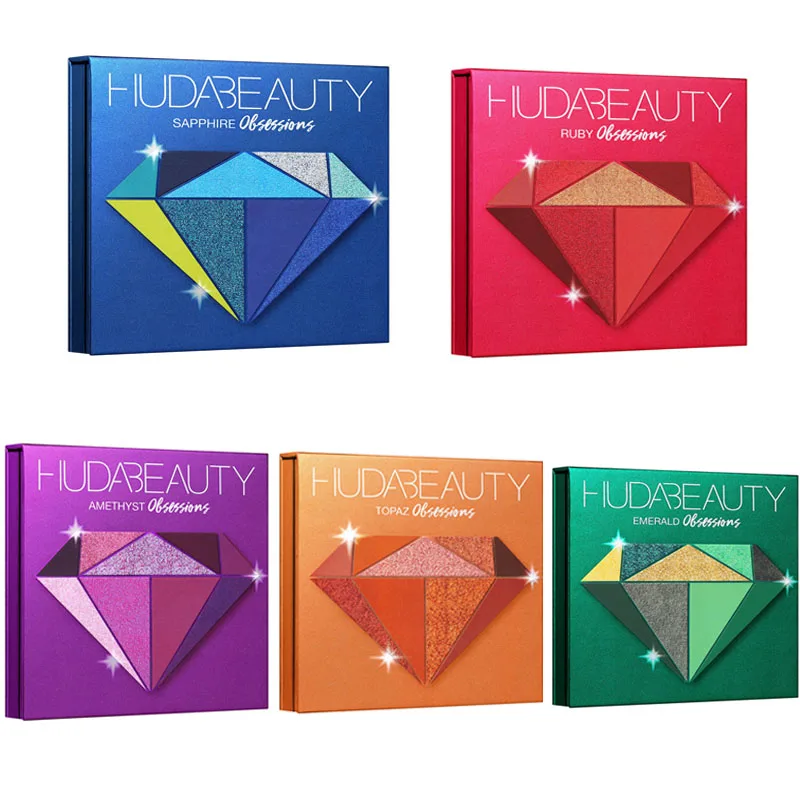 

Eyeshadow Palette The Huda Beauty Precious Stones Collection 9 Colors 5pcs Easy to Wear Eyeshadow Glitter Palette