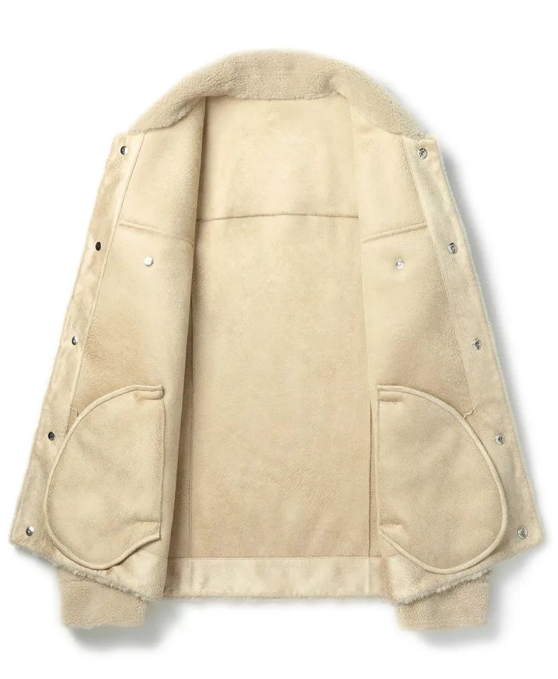 Шерстяное пальто из натуральной овечьей шерсти, пальто с мехом, осенне-зимняя куртка, мужские короткие пальто из овечьей шерсти, кожаные куртки, Chaqueta Hombre, Y1845
