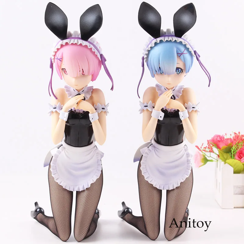 

Re:life in a Different World from Zero Rem / Ram Bunny Ver. PVC Bunny Girl Doll Action Figure Collection Model Toys