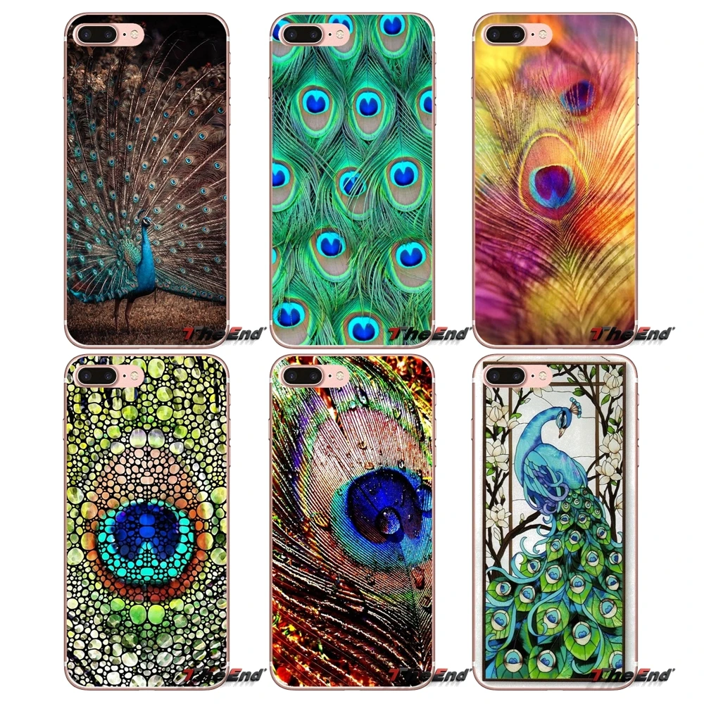 

Soft Transparent Cases Covers Peacock Fur For Huawei P Smart Y6 P8 P9 P10 Plus Nova P20 Lite Pro Mini 2017 SLA-L02 SLA-L22 2i