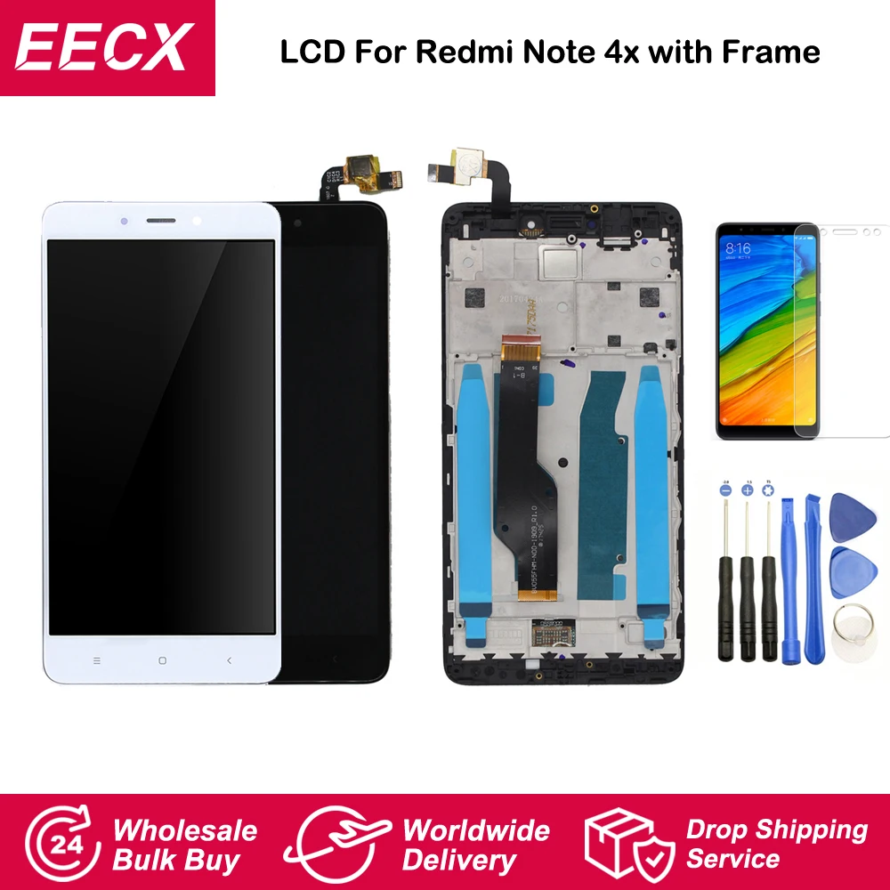 Note 4x дисплей для Xiaomi Redmi 4X ЖК-экран сенсорный экран дигитайзер Рамка 4 Глобальный