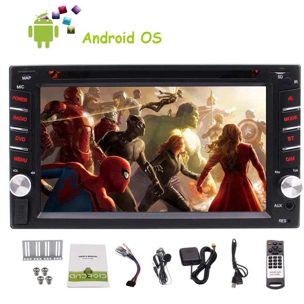 Eincar 6 2 ''двойной DIN Автомобильный сенсорный экран автомобильный DVD видео плеер