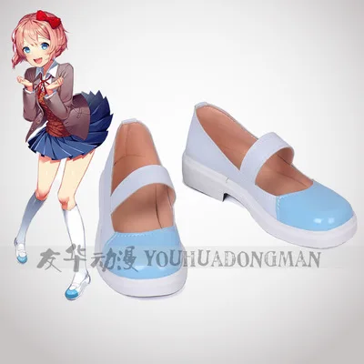 Игра DDLC DokiDokiLiteratureClub женская обувь Sayori Natsuki Monika Yuri симпатичная Милая танцевальная