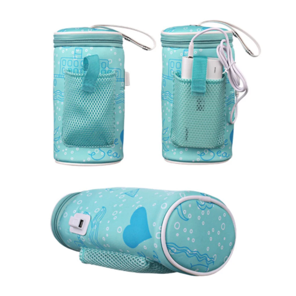USB Baby Milk Bottle Warmer Upgraded Infant Feeding Bottle Heater Pouch Portable Travel Milk Warmer Bag Baby Feeding Accessories