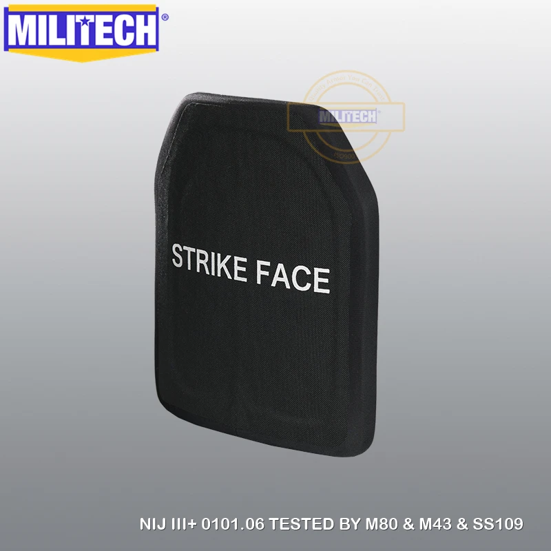 MILITECH 10X12 2 шт глинозема и PE NIJ 0101,06 уровень III+ пуленепробиваемая тарелка для винтовки Al2o3 NIJ 3+ автономная баллистическая панель SAPI