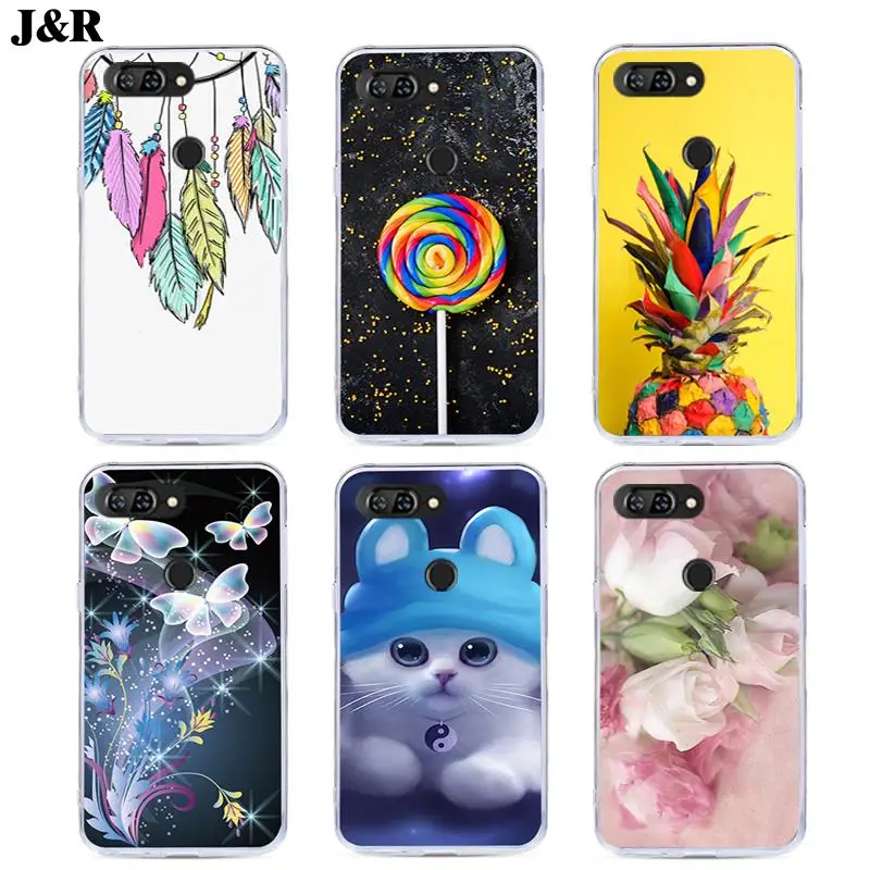 

J&R Flower Phone Case For Lenovo S5 Soft Silicone TPU Cover For Lenovo S5 K 520 K520 Transparent Clear Cases Colorful Printing