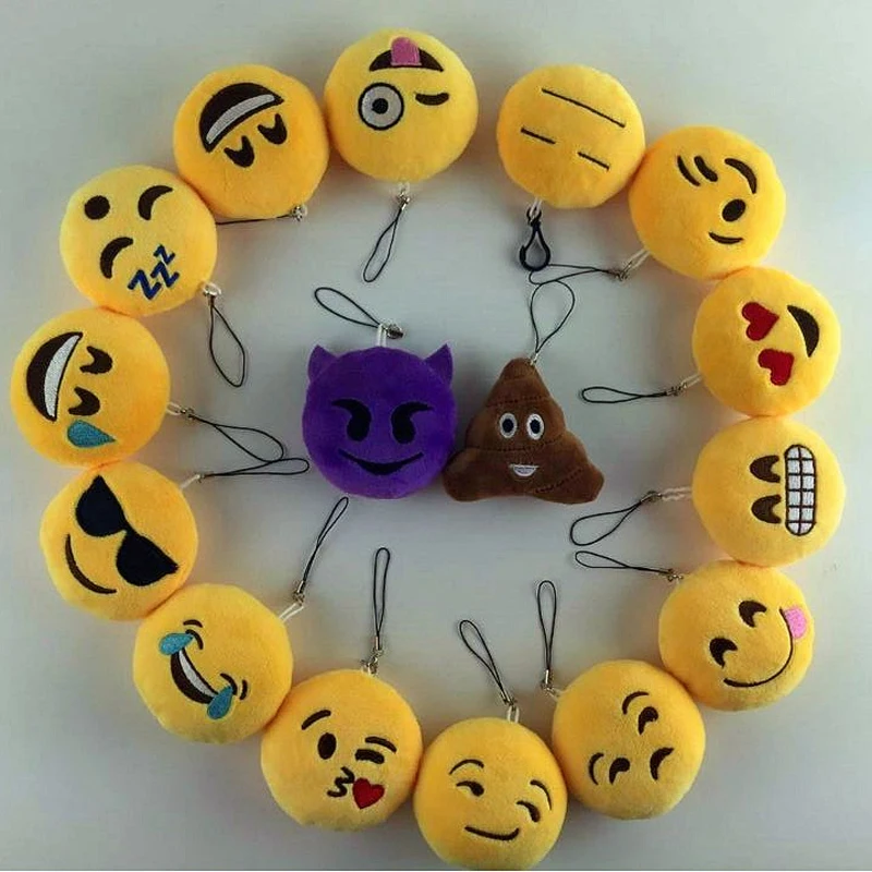 

SALE Emoji Emoticon Smile Face Keychain Pendant Key Chain Holder Keyring Soft Toy Gift for Women Men