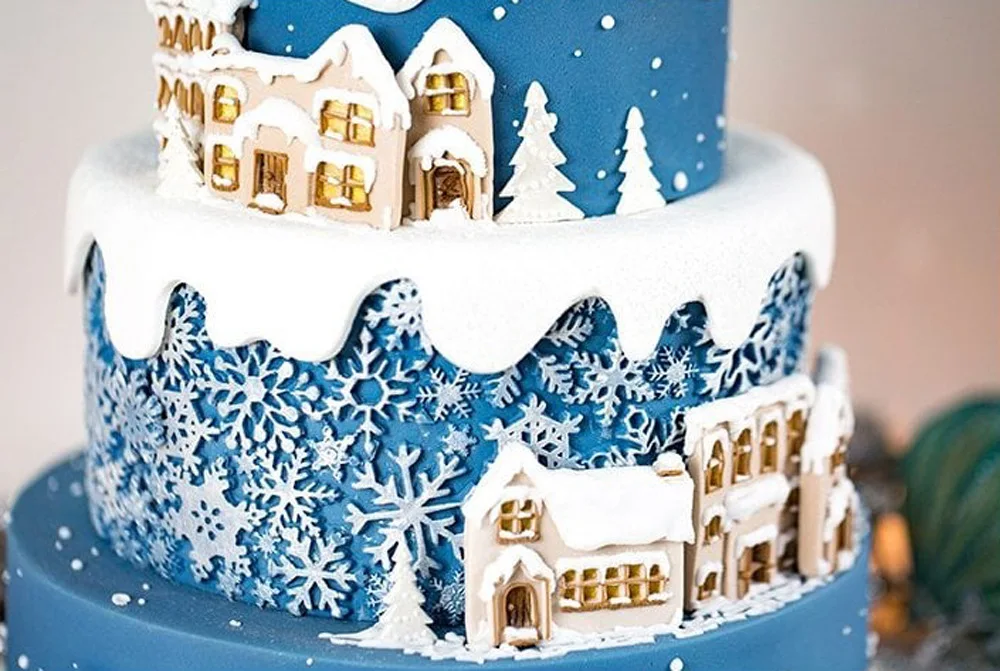 Рождественские пряничные домики силиконовые формы помадка формы для украшения торта инструменты для шоколада, Gumpaste, Sugarcraft, кухонные гаджеты