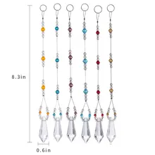 Набор из 6 чакр, Хрустальный Подсолнух-хранитель для окна, двора, сада, подвесной кулон, домашний Свадебный Рождественский подарок-украшение