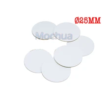 100 шт. ISO14443A NFC круглая бирка RFID смарт-тег NTAG215 чип ПВХ сумка для монет, карт для всех с поддержкой NFC устройств