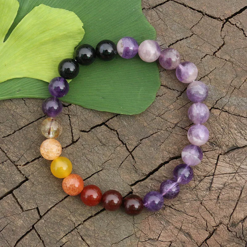 8mm Red Hair Quartz Crystal,JapaMala Necklace,Namaste Yoga Jewelry,Chakra Stones Mala, Buddhist Mala Prayer Bead, 108 Mala Beads