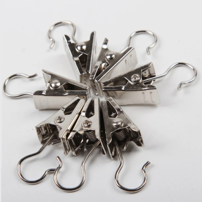 20pieces Curtain clamp hook hard 430 stainless steel curtain clip hook