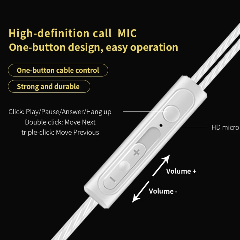 QKZ CK8 Бас Звук наушники в ухо спортивные наушники для Xiaomi iPhone samsung гарнитура fone de ouvido auriculares MP3