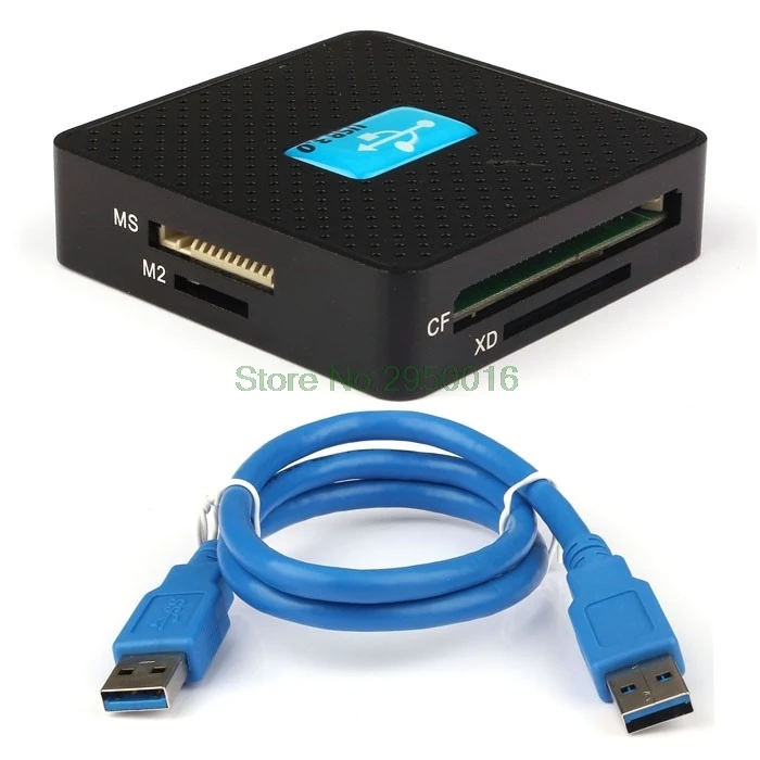 Высокая Скорость USB3.0 все в 1 SD/TF/CF/XD M2 MS флэш-памяти кард-ридер для ноутбука C26