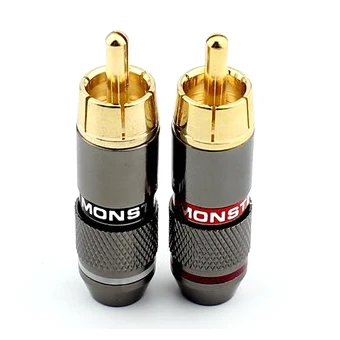 

Free shipping 20PCS/Lots High Quality Monster Gold-Plated RCA connector Plug Jack AV Adapter