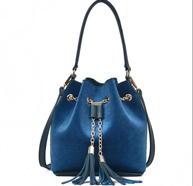 

Fashion candy color all-match bucket bag small pu leather one shoulder women's handbag female cute bag FEIJI98