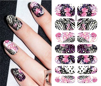 

Nail sticker art decoration slider dot leopard print adhesive Water Transfer decals manicure lacquer accessoires polish foil