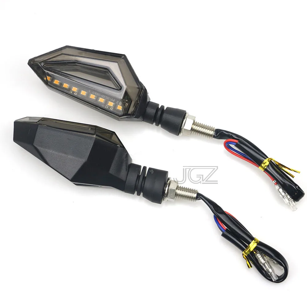 Универсальный мотоцикл 12V гибкие светодиодные сигнальные фонари янтарного цвета