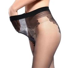 Новинка, сексуальные прозрачные блестящие глянцевые чулки с открытой промежностью, прозрачные колготки с Т-образной промежностью для клубных танцев, высокие эластичные колготки W049