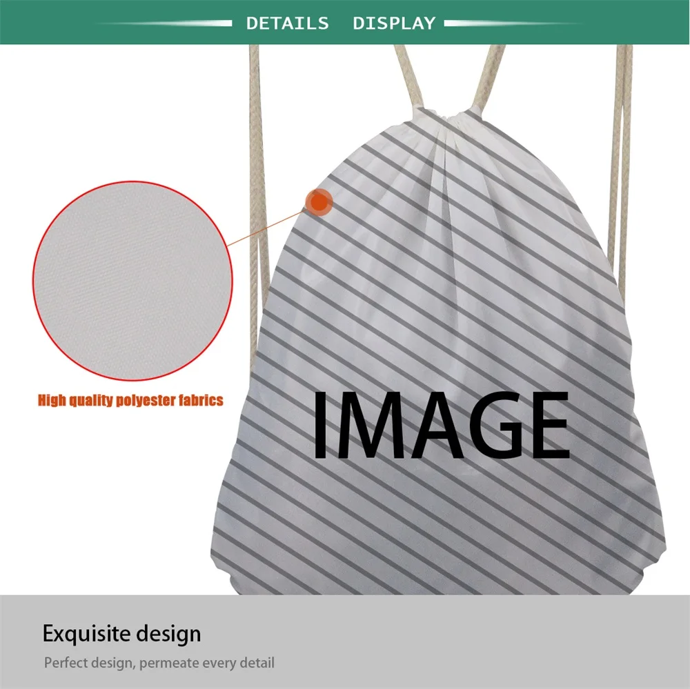 Coloranimal Drawstring Casual Bags for Female Male Teenager Girl Boy Backpack Sack Pack 3D Oil Printing Crazy Horse Storage Bags